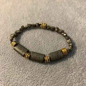 Mayan Magnet Pyrite and gold plated bracelet